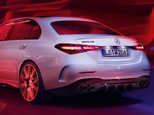 AMG rear apron with diffuser insert in high-gloss black (C 43 4MATIC)