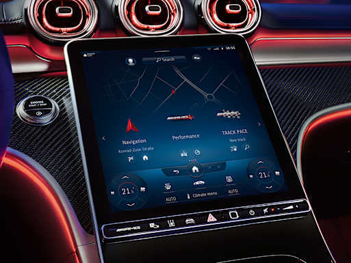 Central display with AMG-specific display styles