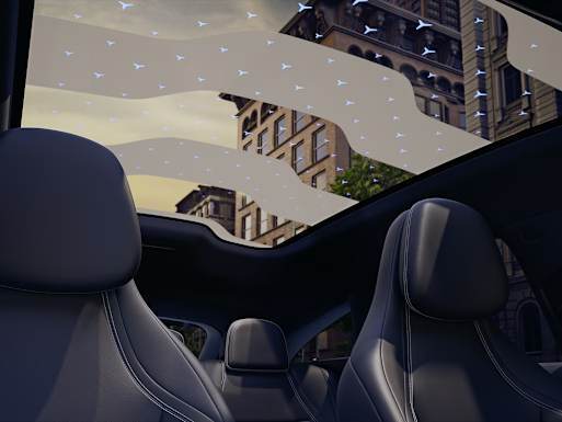 Ambient lighting for panoramic roof