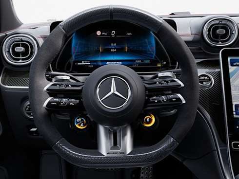 AMG Performance steering wheel in carbon fibre design / MICROCUT microfibre