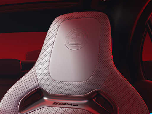 Front head rests embossed with AMG crest