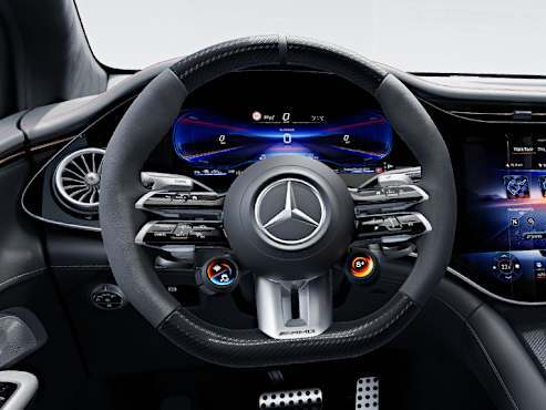 AMG Performance steering wheel in carbon-fibre/MICROCUT microfibre design