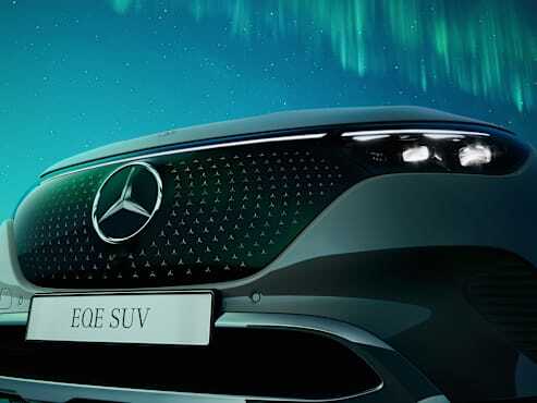 Radiator grille with Mercedes-Benz pattern