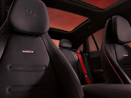 Sports seats with AMG-specific seat graphics