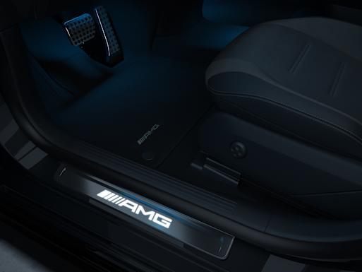 AMG floor mats and AMG door sill panels with “AMG” lettering
