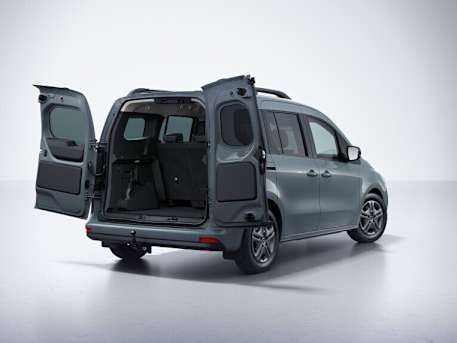 Double-wing rear-end door, 180 degrees, with window