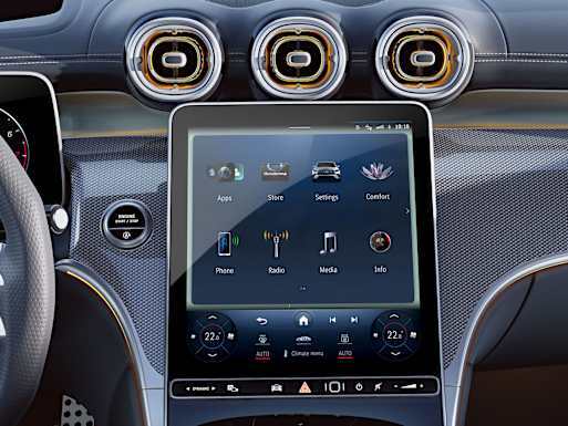 Driver-facing touchscreen central display