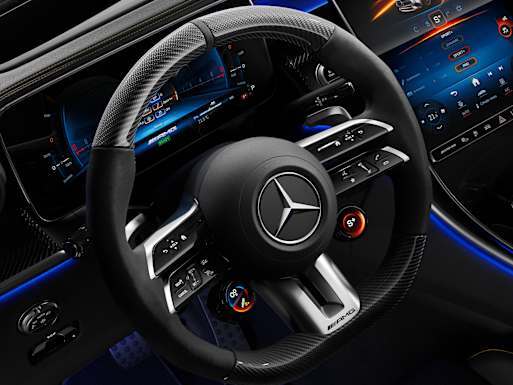 AMG Performance steering wheel in carbon design / MICROCUT microfibre