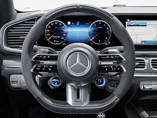 AMG Performance steering wheel in carbon fibre / MICROCUT microfibre