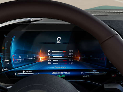 Driver's display with hybrid-specific graphics