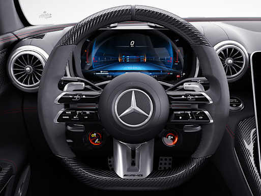 AMG Performance steering wheel in carbon fibre design / MICROCUT microfibre