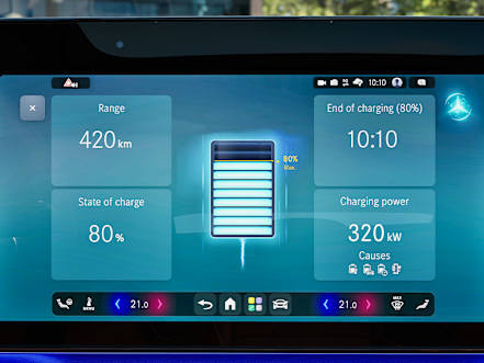 Charging with up to 320kW